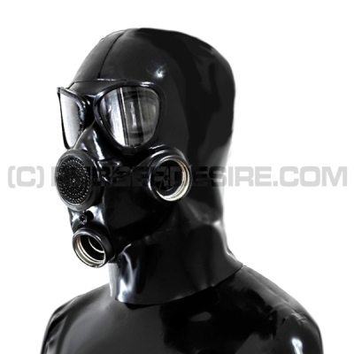 Deluxe Gasmaskenzipperhaube HR-P mit seitlichen Gewindeanschluss - Modell PMK - sofort lieferbar in Größe S