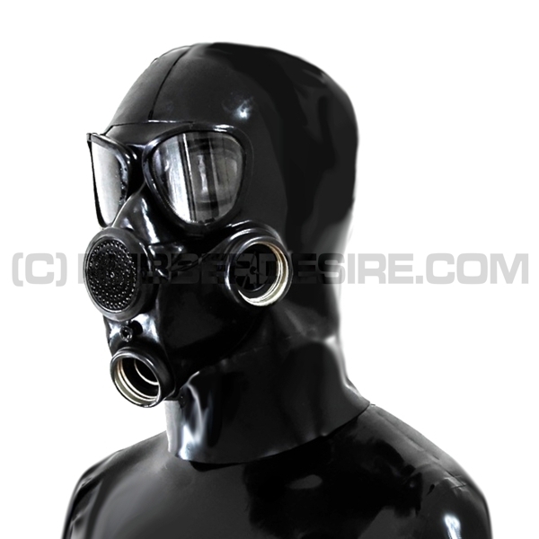 Deluxe Gasmaskenzipperhaube HR-P mit seitlichen Gewindeanschluss - Modell PMK - sofort lieferbar in Größe S